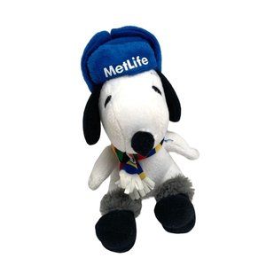 Metlife Plush Snoopy Stuffed Animal Toy With at Scarf WInter Boots 7 in Tall Sea